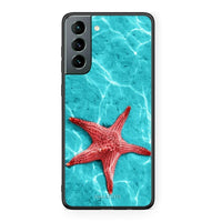 Thumbnail for Samsung S21 Red Starfish Θήκη από τη Smartfits με σχέδιο στο πίσω μέρος και μαύρο περίβλημα | Smartphone case with colorful back and black bezels by Smartfits