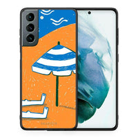 Thumbnail for Θήκη Samsung S21 Summering από τη Smartfits με σχέδιο στο πίσω μέρος και μαύρο περίβλημα | Samsung S21 Summering case with colorful back and black bezels