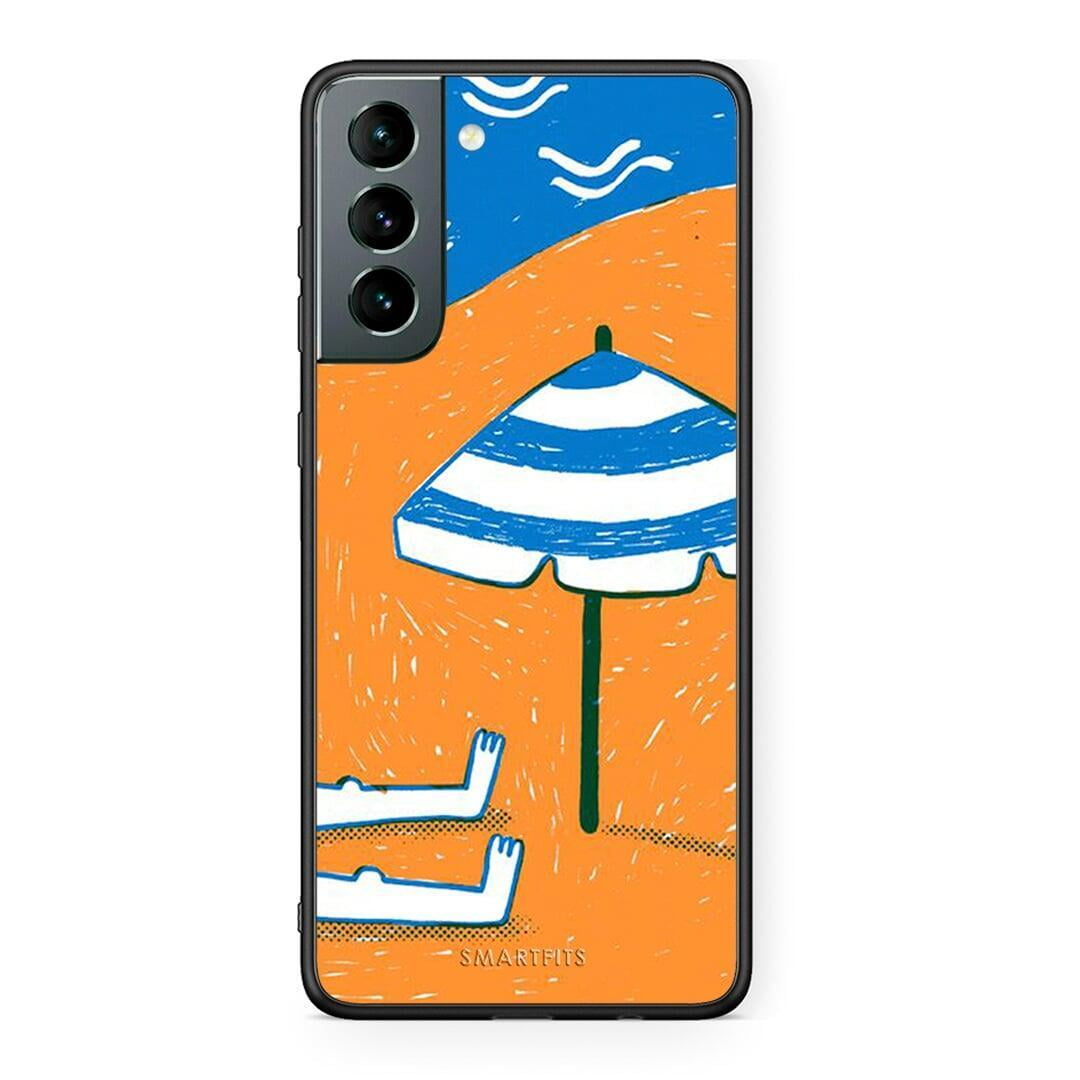 Samsung S21 Summering Θήκη από τη Smartfits με σχέδιο στο πίσω μέρος και μαύρο περίβλημα | Smartphone case with colorful back and black bezels by Smartfits