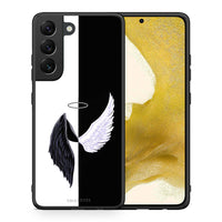 Thumbnail for Θήκη Samsung S22 Angels Demons από τη Smartfits με σχέδιο στο πίσω μέρος και μαύρο περίβλημα | Samsung S22 Angels Demons case with colorful back and black bezels