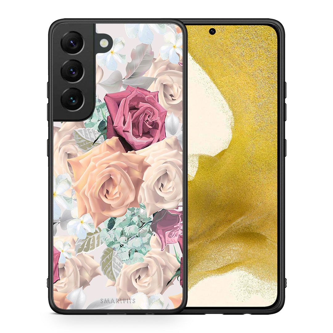 Θήκη Samsung S22 Bouquet Floral από τη Smartfits με σχέδιο στο πίσω μέρος και μαύρο περίβλημα | Samsung S22 Bouquet Floral case with colorful back and black bezels