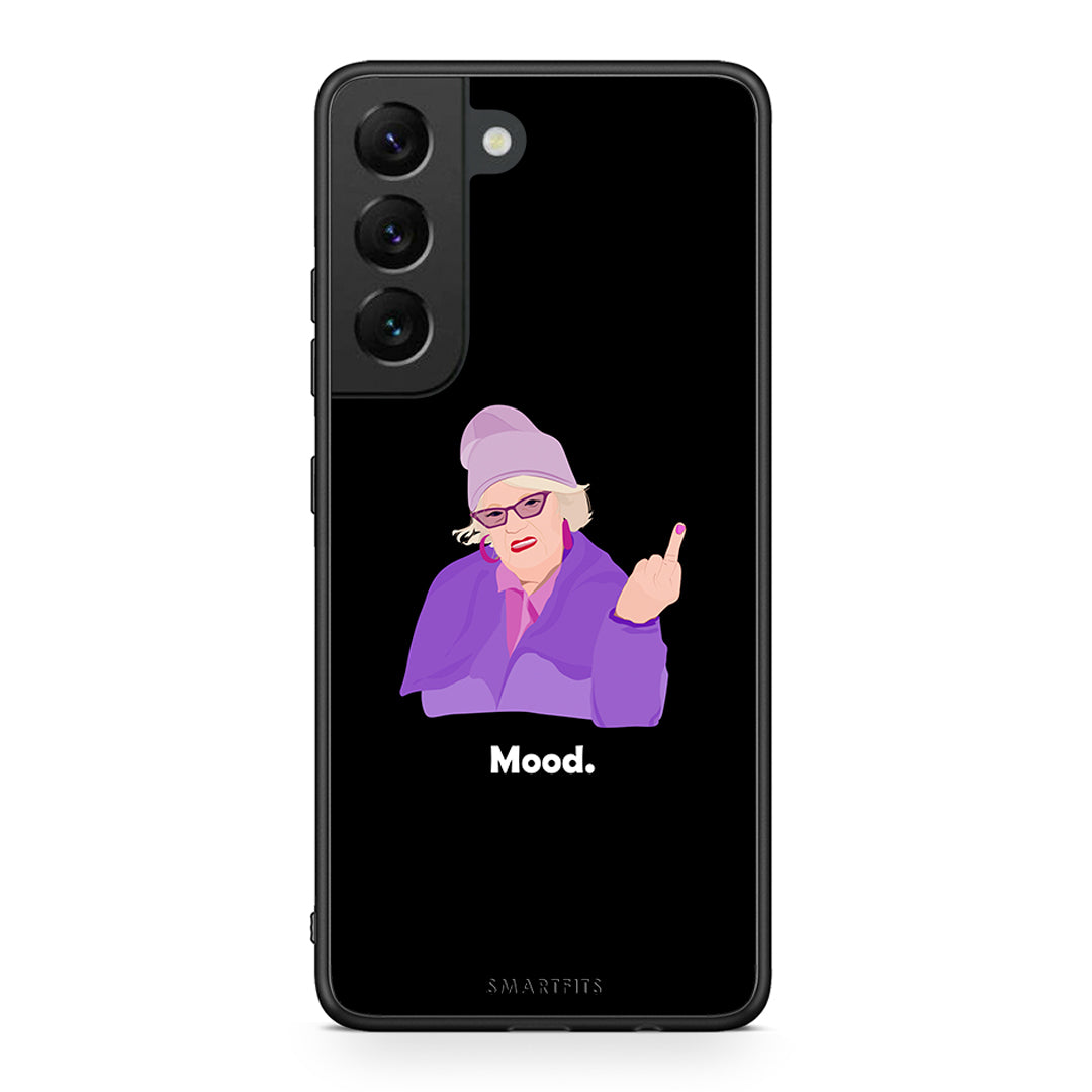 Samsung S22 Grandma Mood Black θήκη από τη Smartfits με σχέδιο στο πίσω μέρος και μαύρο περίβλημα | Smartphone case with colorful back and black bezels by Smartfits