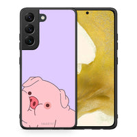 Thumbnail for Θήκη Αγίου Βαλεντίνου Samsung S22 Pig Love 2 από τη Smartfits με σχέδιο στο πίσω μέρος και μαύρο περίβλημα | Samsung S22 Pig Love 2 case with colorful back and black bezels