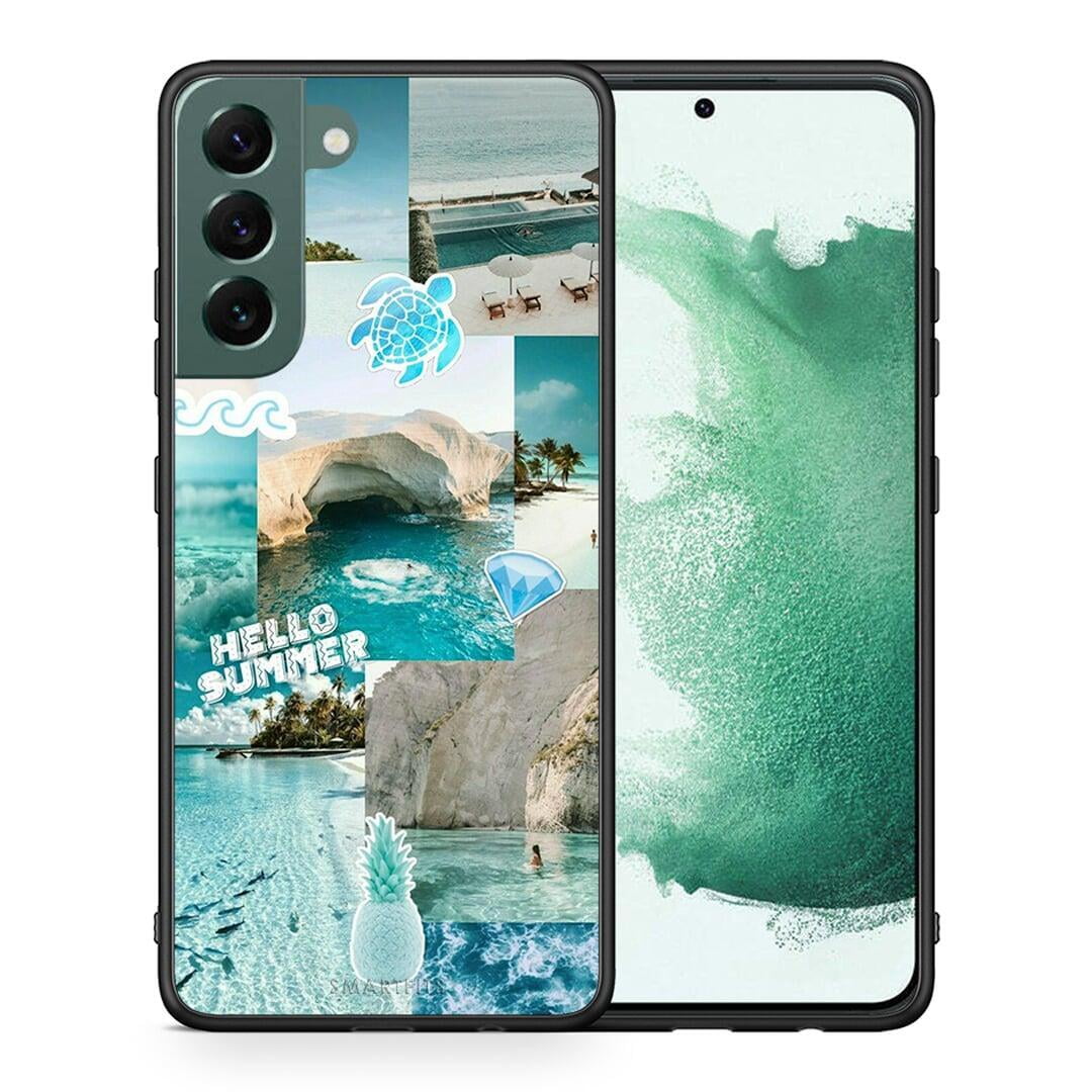 Θήκη Samsung S22 Plus Aesthetic Summer από τη Smartfits με σχέδιο στο πίσω μέρος και μαύρο περίβλημα | Samsung S22 Plus Aesthetic Summer case with colorful back and black bezels