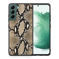 Thumbnail for Θήκη Samsung S22 Plus Fashion Snake Animal από τη Smartfits με σχέδιο στο πίσω μέρος και μαύρο περίβλημα | Samsung S22 Plus Fashion Snake Animal case with colorful back and black bezels