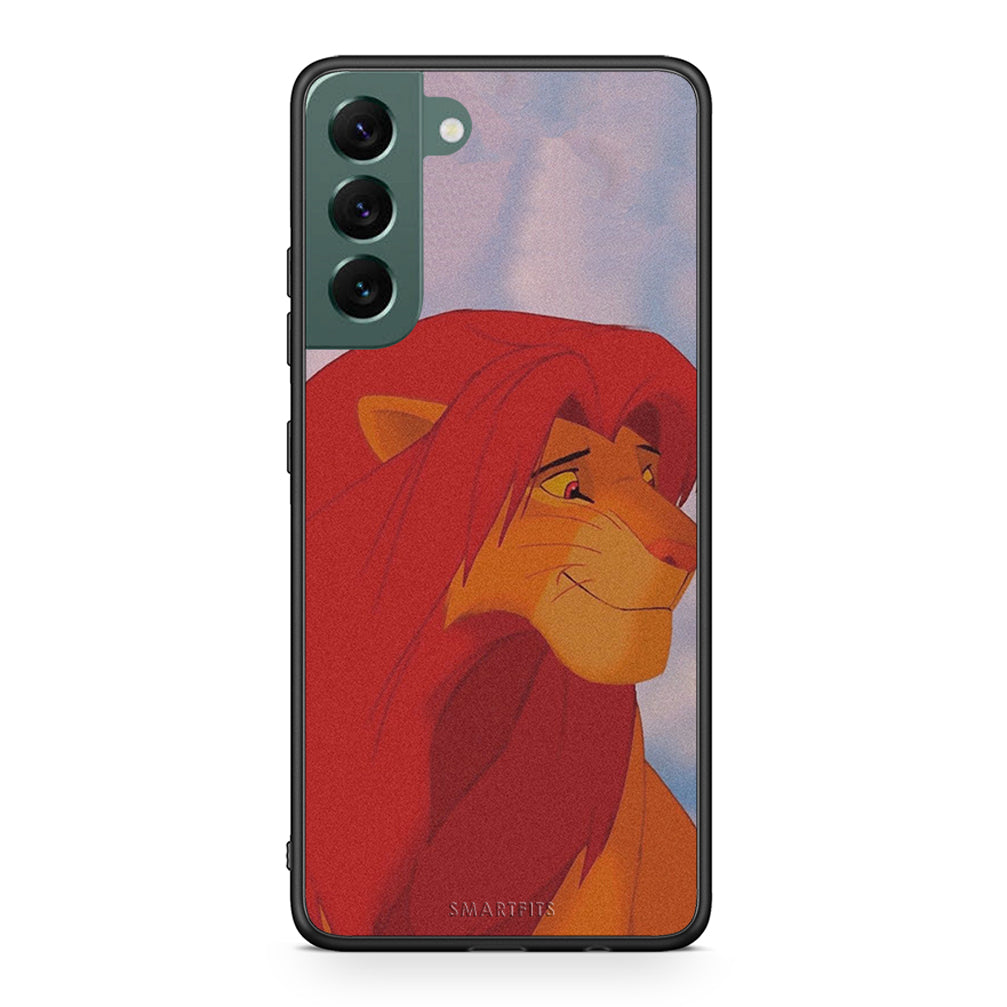 Samsung S22 Plus Lion Love 1 Θήκη Αγίου Βαλεντίνου από τη Smartfits με σχέδιο στο πίσω μέρος και μαύρο περίβλημα | Smartphone case with colorful back and black bezels by Smartfits