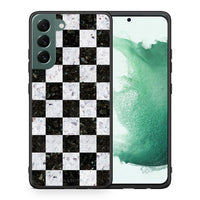 Thumbnail for Θήκη Samsung S22 Plus Square Geometric Marble από τη Smartfits με σχέδιο στο πίσω μέρος και μαύρο περίβλημα | Samsung S22 Plus Square Geometric Marble case with colorful back and black bezels
