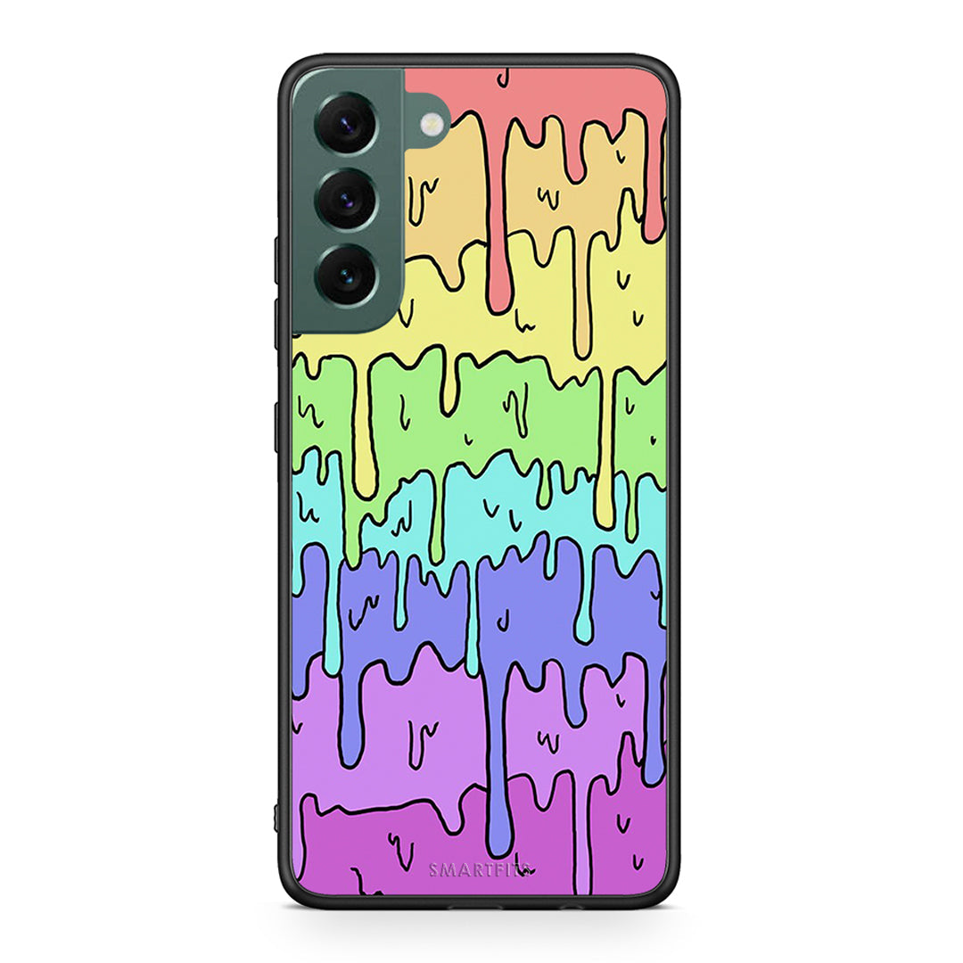 Samsung S22 Plus Melting Rainbow θήκη από τη Smartfits με σχέδιο στο πίσω μέρος και μαύρο περίβλημα | Smartphone case with colorful back and black bezels by Smartfits