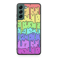 Thumbnail for Samsung S22 Plus Melting Rainbow θήκη από τη Smartfits με σχέδιο στο πίσω μέρος και μαύρο περίβλημα | Smartphone case with colorful back and black bezels by Smartfits