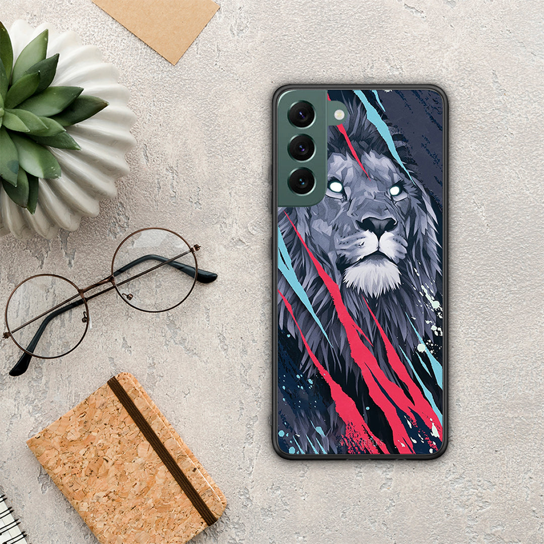 PopArt Lion Designer - Samsung Galaxy S22 Plus case
