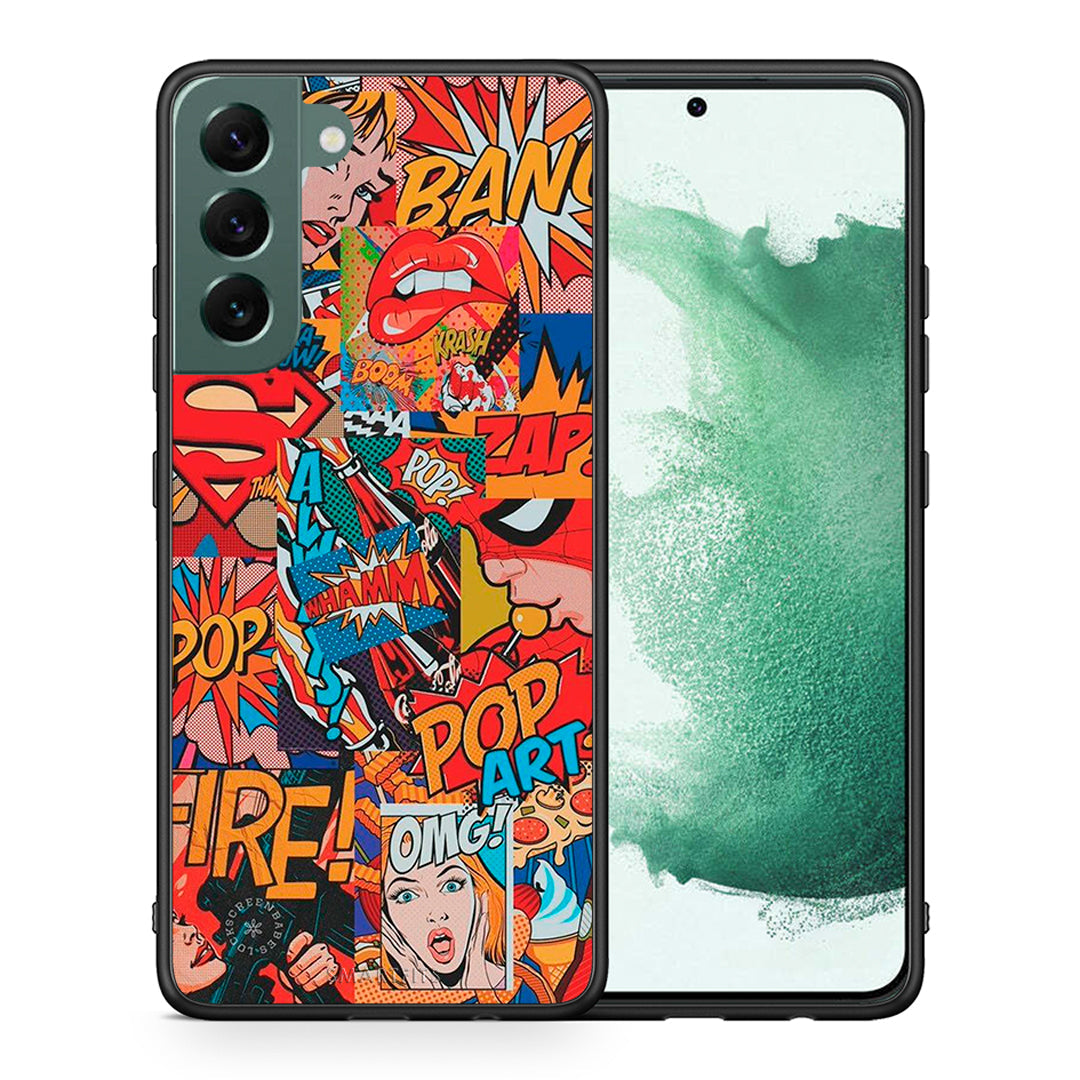 Θήκη Samsung S22 Plus PopArt OMG από τη Smartfits με σχέδιο στο πίσω μέρος και μαύρο περίβλημα | Samsung S22 Plus PopArt OMG case with colorful back and black bezels