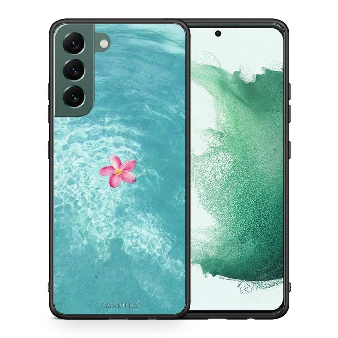 Θήκη Samsung S22 Plus Water Flower από τη Smartfits με σχέδιο στο πίσω μέρος και μαύρο περίβλημα | Samsung S22 Plus Water Flower case with colorful back and black bezels