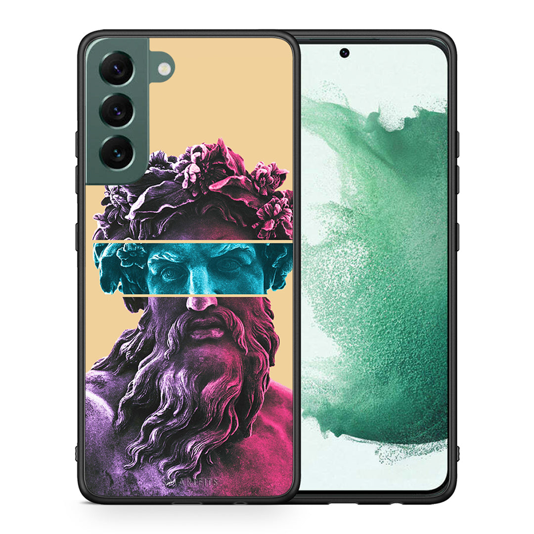 Θήκη Αγίου Βαλεντίνου Samsung S22 Plus Zeus Art από τη Smartfits με σχέδιο στο πίσω μέρος και μαύρο περίβλημα | Samsung S22 Plus Zeus Art case with colorful back and black bezels