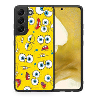 Thumbnail for Θήκη Samsung S22 Sponge PopArt από τη Smartfits με σχέδιο στο πίσω μέρος και μαύρο περίβλημα | Samsung S22 Sponge PopArt case with colorful back and black bezels