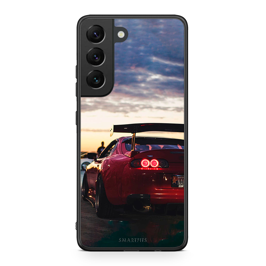 Samsung S22 Racing Supra θήκη από τη Smartfits με σχέδιο στο πίσω μέρος και μαύρο περίβλημα | Smartphone case with colorful back and black bezels by Smartfits