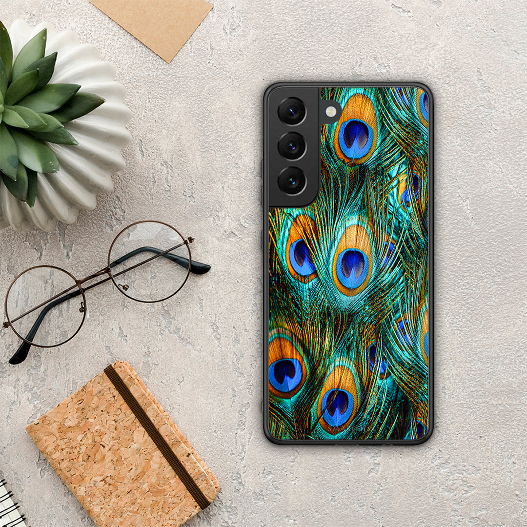 Real Peacock Feathers - Samsung Galaxy S22 case