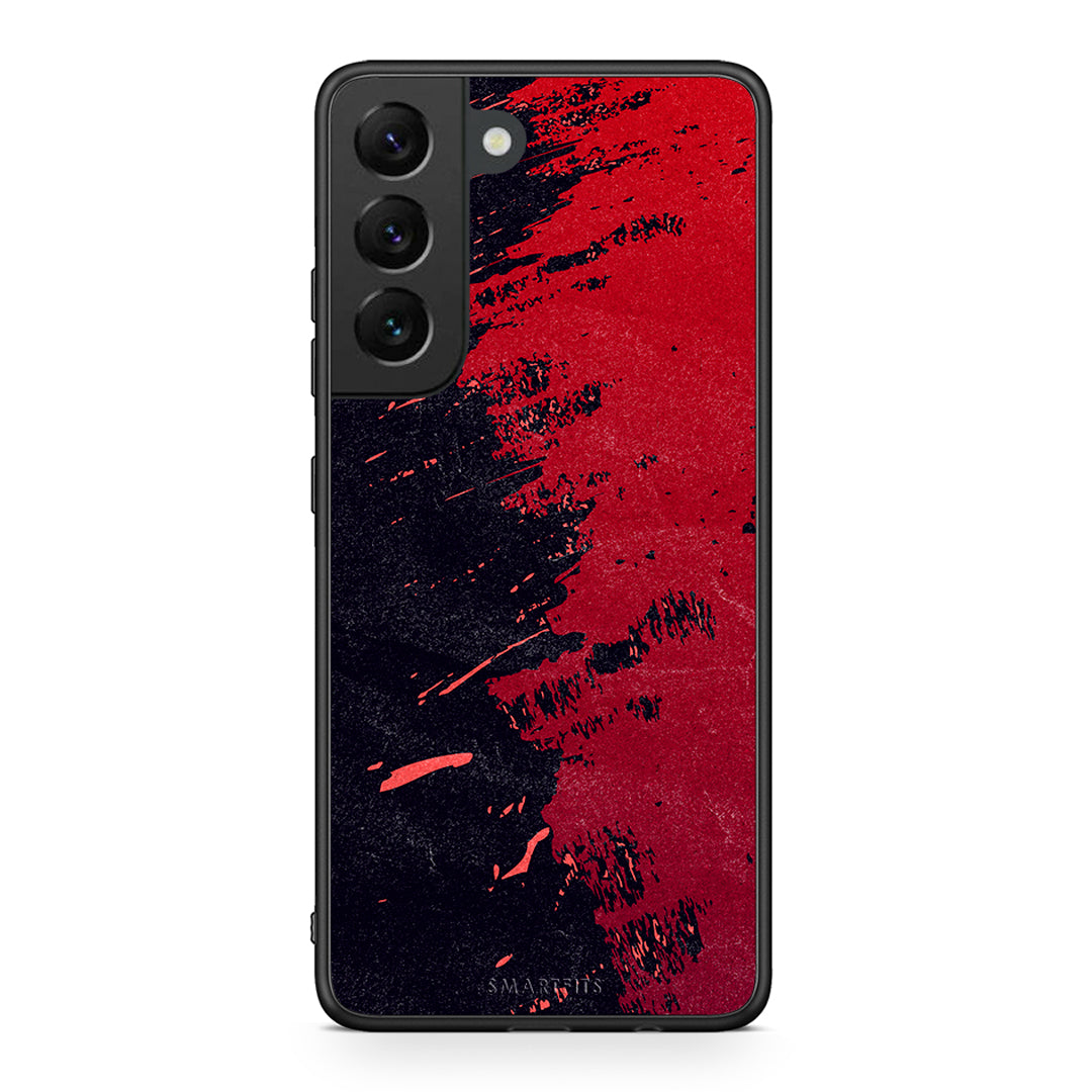 Samsung S22 Red Paint Θήκη Αγίου Βαλεντίνου από τη Smartfits με σχέδιο στο πίσω μέρος και μαύρο περίβλημα | Smartphone case with colorful back and black bezels by Smartfits