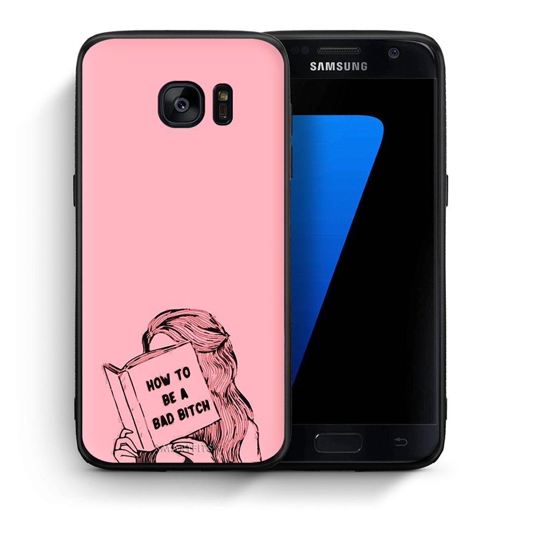 Θήκη Samsung S7 Bad Bitch από τη Smartfits με σχέδιο στο πίσω μέρος και μαύρο περίβλημα | Samsung S7 Bad Bitch case with colorful back and black bezels