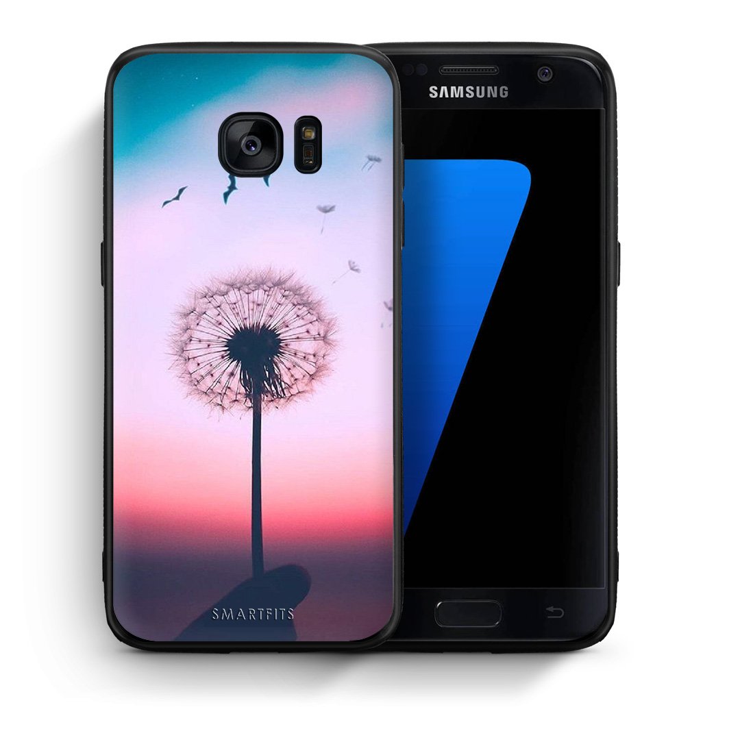 Θήκη Samsung S7 Wish Boho από τη Smartfits με σχέδιο στο πίσω μέρος και μαύρο περίβλημα | Samsung S7 Wish Boho case with colorful back and black bezels