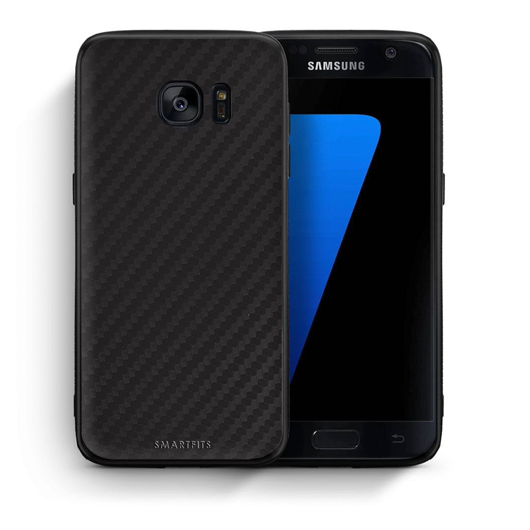 Θήκη Samsung S7 Carbon Black από τη Smartfits με σχέδιο στο πίσω μέρος και μαύρο περίβλημα | Samsung S7 Carbon Black case with colorful back and black bezels