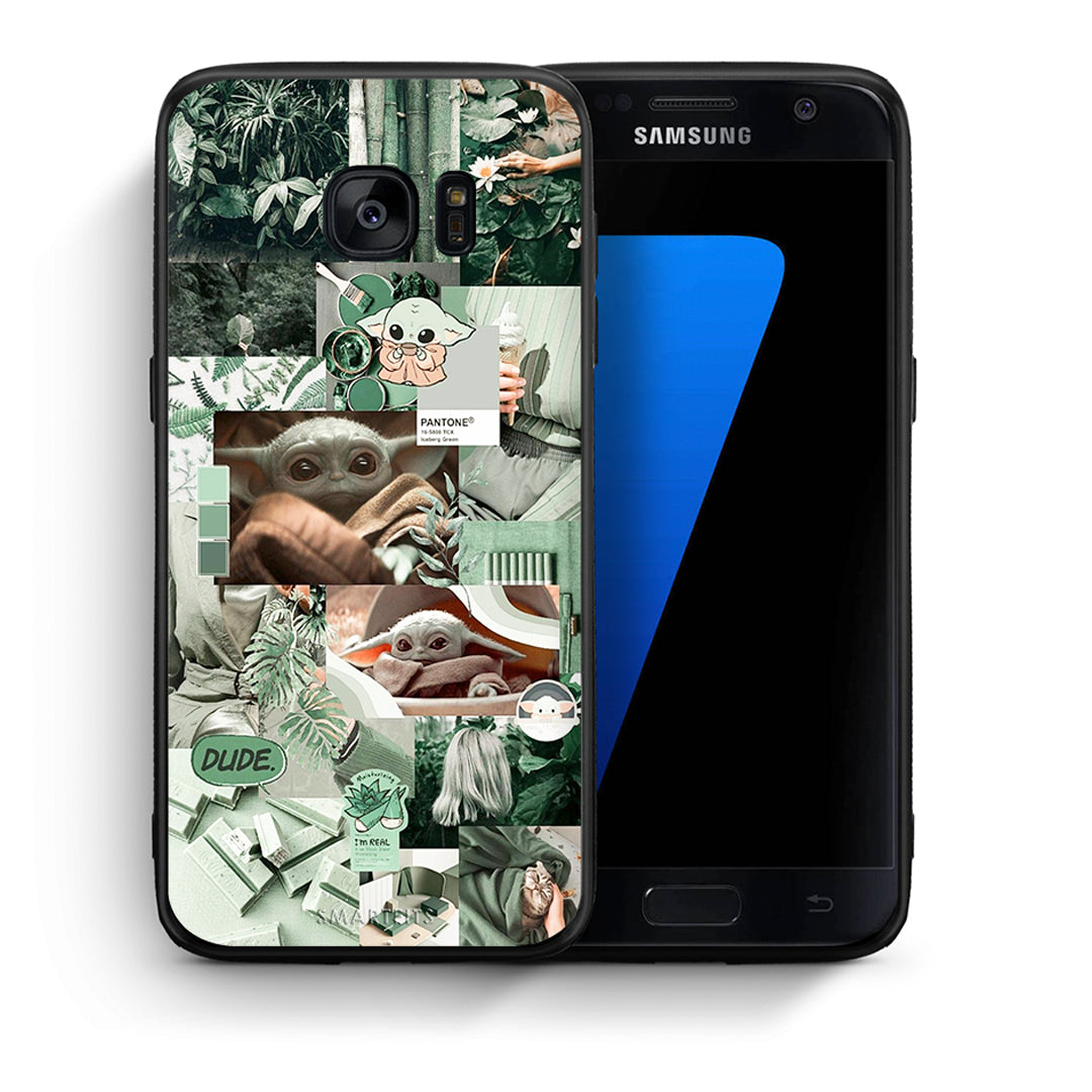 Θήκη Αγίου Βαλεντίνου Samsung S7 Collage Dude από τη Smartfits με σχέδιο στο πίσω μέρος και μαύρο περίβλημα | Samsung S7 Collage Dude case with colorful back and black bezels