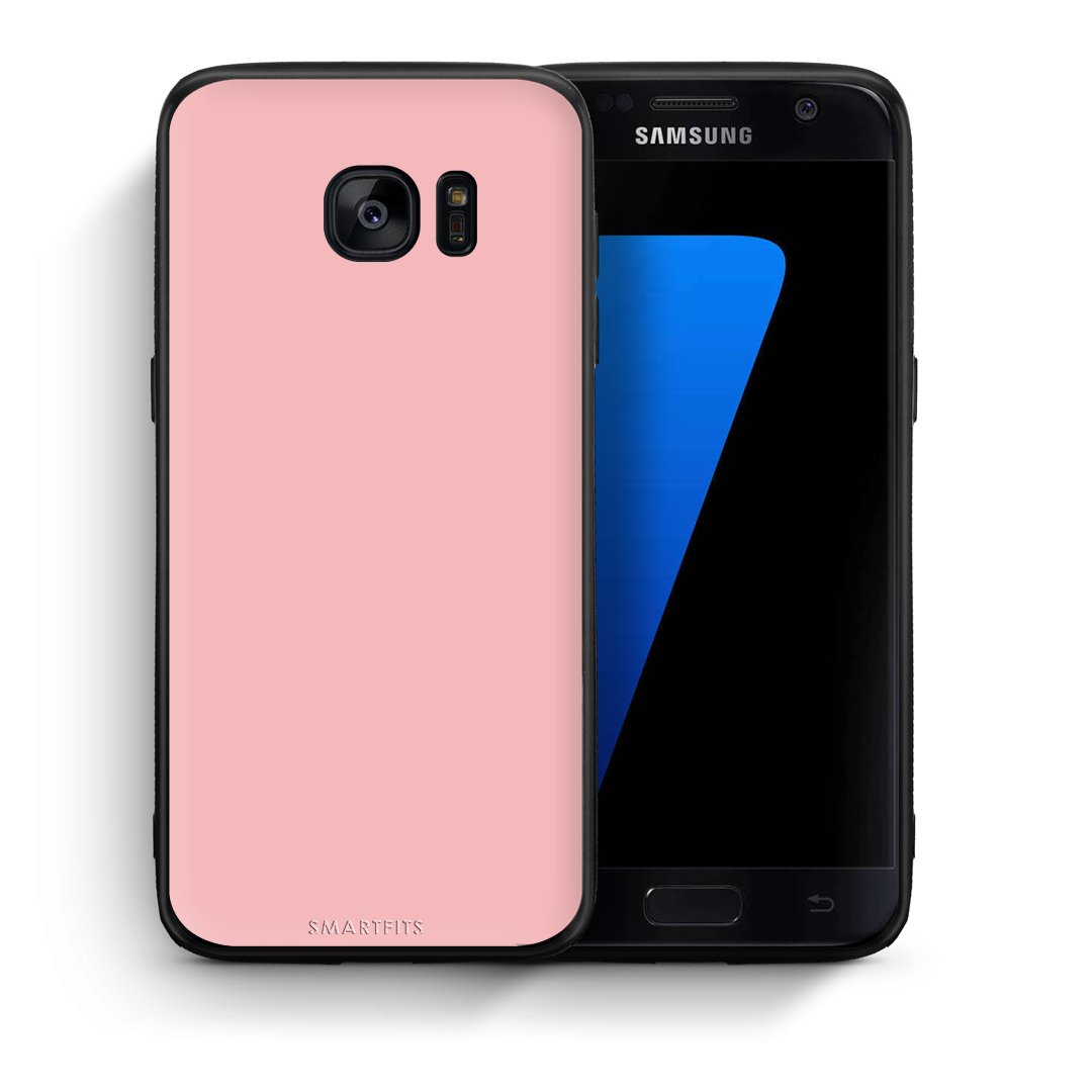 Θήκη Samsung S7 Nude Color από τη Smartfits με σχέδιο στο πίσω μέρος και μαύρο περίβλημα | Samsung S7 Nude Color case with colorful back and black bezels