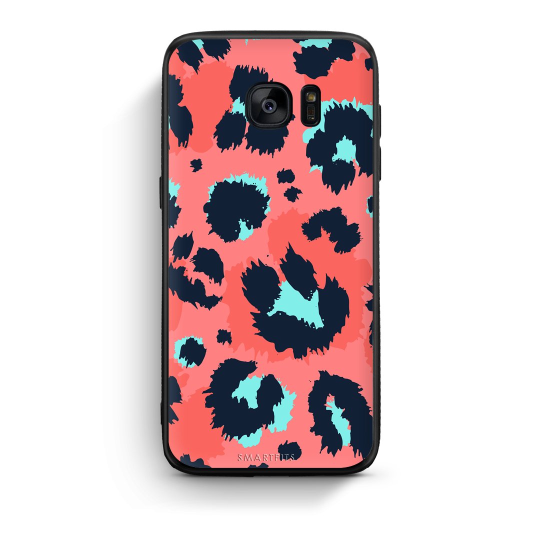 22 - samsung galaxy s7 edge Pink Leopard Animal case, cover, bumper