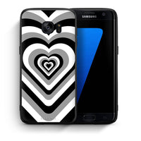 Thumbnail for Θήκη Samsung S7 Edge Black Hearts από τη Smartfits με σχέδιο στο πίσω μέρος και μαύρο περίβλημα | Samsung S7 Edge Black Hearts case with colorful back and black bezels