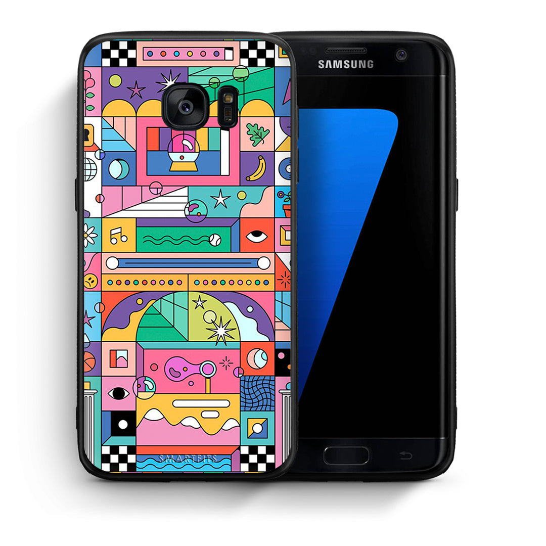 Θήκη Samsung S7 Edge Bubbles Soap από τη Smartfits με σχέδιο στο πίσω μέρος και μαύρο περίβλημα | Samsung S7 Edge Bubbles Soap case with colorful back and black bezels