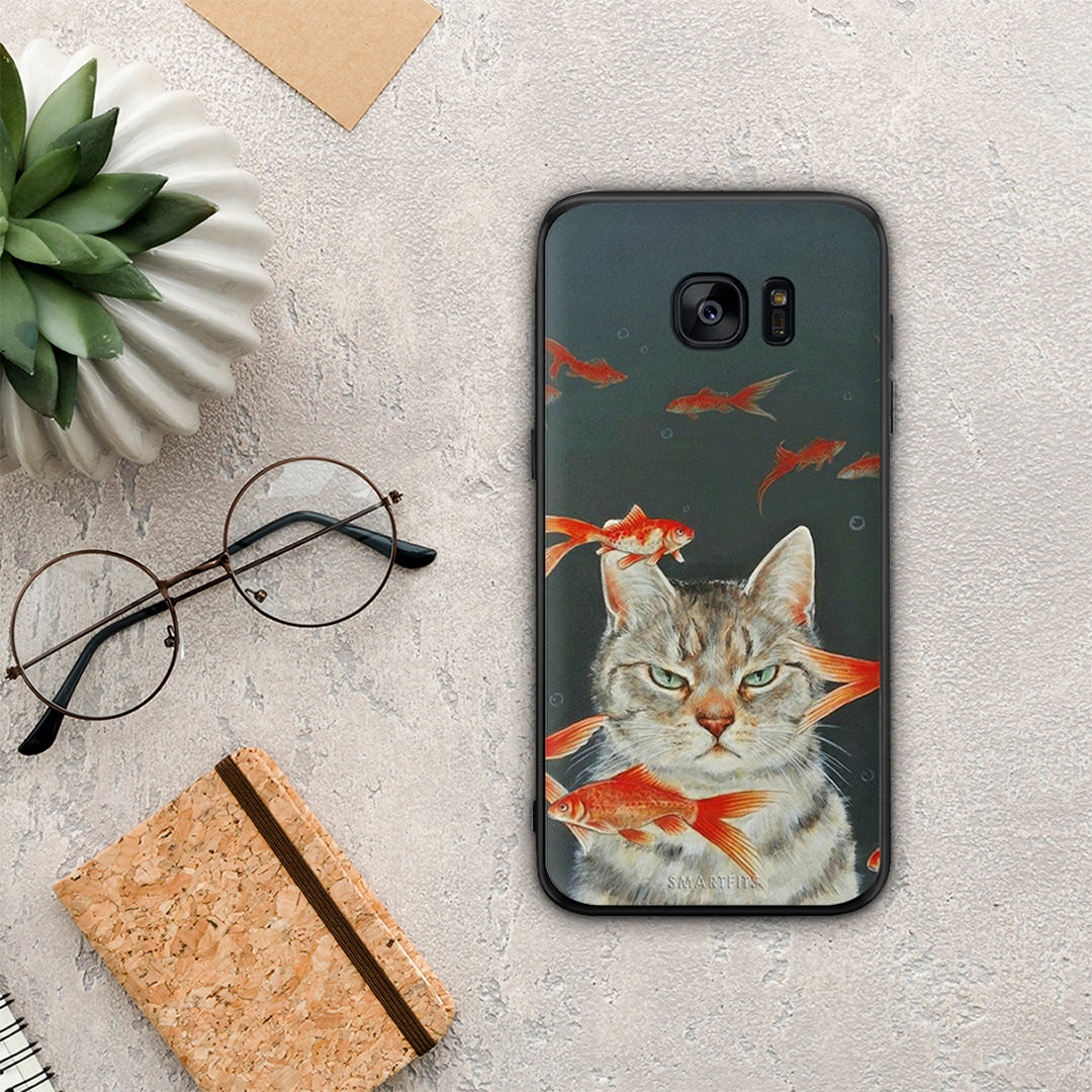 Cat Goldfish - Samsung Galaxy S7 Edge case