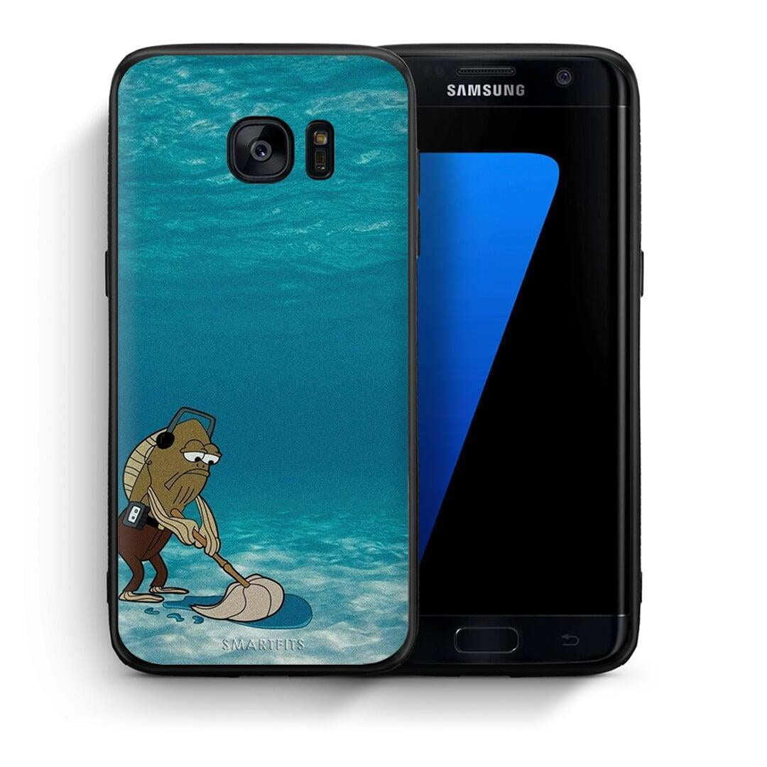 Θήκη Samsung S7 Edge Clean The Ocean από τη Smartfits με σχέδιο στο πίσω μέρος και μαύρο περίβλημα | Samsung S7 Edge Clean The Ocean case with colorful back and black bezels