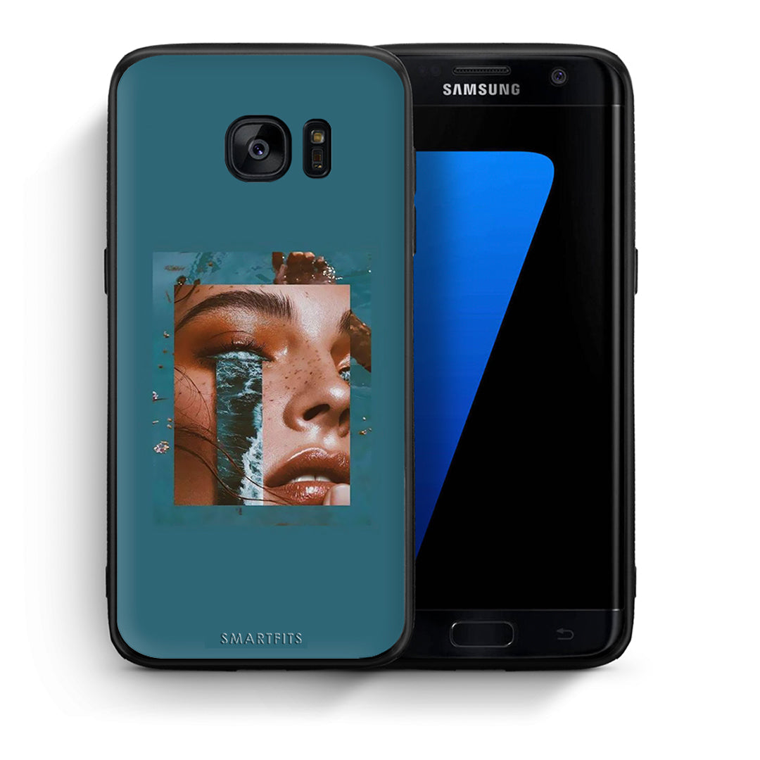 Θήκη Samsung S7 Edge Cry An Ocean από τη Smartfits με σχέδιο στο πίσω μέρος και μαύρο περίβλημα | Samsung S7 Edge Cry An Ocean case with colorful back and black bezels