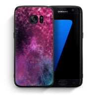 Thumbnail for Θήκη Samsung S7 Edge Aurora Galaxy από τη Smartfits με σχέδιο στο πίσω μέρος και μαύρο περίβλημα | Samsung S7 Edge Aurora Galaxy case with colorful back and black bezels