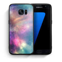 Thumbnail for Θήκη Samsung S7 Edge Rainbow Galaxy από τη Smartfits με σχέδιο στο πίσω μέρος και μαύρο περίβλημα | Samsung S7 Edge Rainbow Galaxy case with colorful back and black bezels