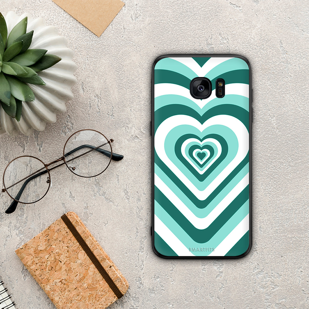 Green Hearts - Samsung Galaxy S7 Edge case