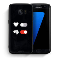 Thumbnail for Θήκη Αγίου Βαλεντίνου Samsung S7 Heart Vs Brain από τη Smartfits με σχέδιο στο πίσω μέρος και μαύρο περίβλημα | Samsung S7 Heart Vs Brain case with colorful back and black bezels