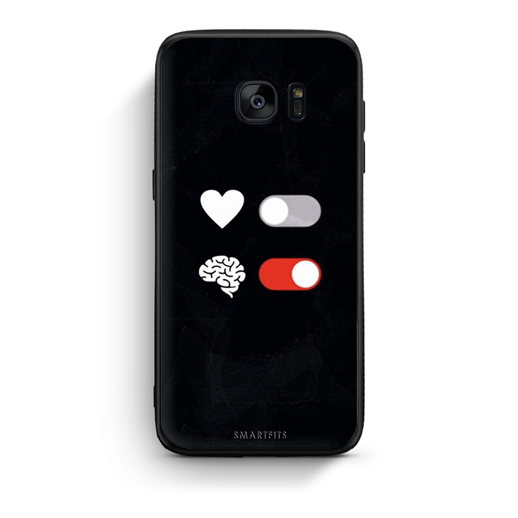 samsung s7 Heart Vs Brain Θήκη Αγίου Βαλεντίνου από τη Smartfits με σχέδιο στο πίσω μέρος και μαύρο περίβλημα | Smartphone case with colorful back and black bezels by Smartfits
