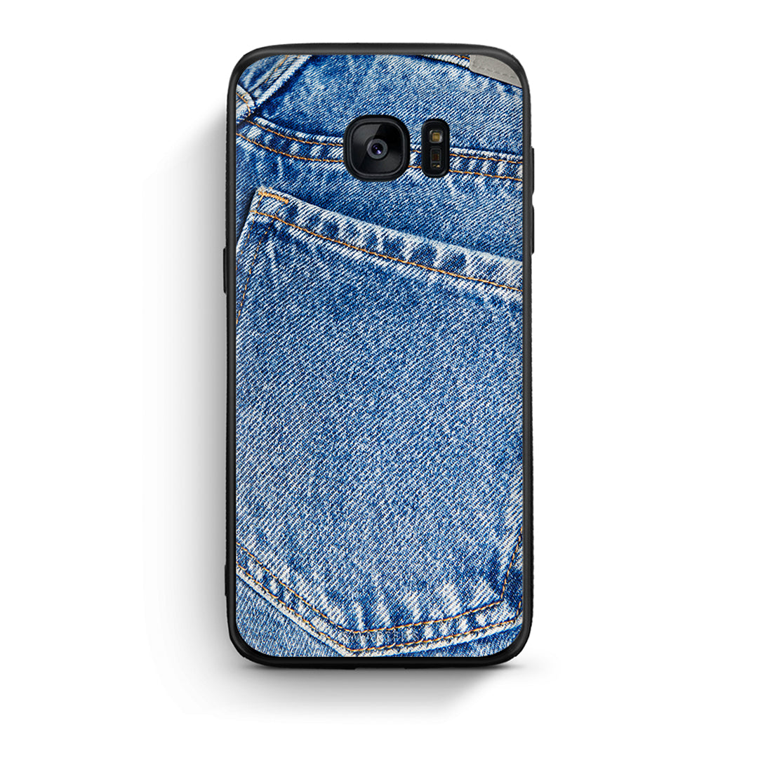 samsung s7 Jeans Pocket θήκη από τη Smartfits με σχέδιο στο πίσω μέρος και μαύρο περίβλημα | Smartphone case with colorful back and black bezels by Smartfits