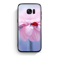 Thumbnail for samsung s7 Ladybug Flower θήκη από τη Smartfits με σχέδιο στο πίσω μέρος και μαύρο περίβλημα | Smartphone case with colorful back and black bezels by Smartfits