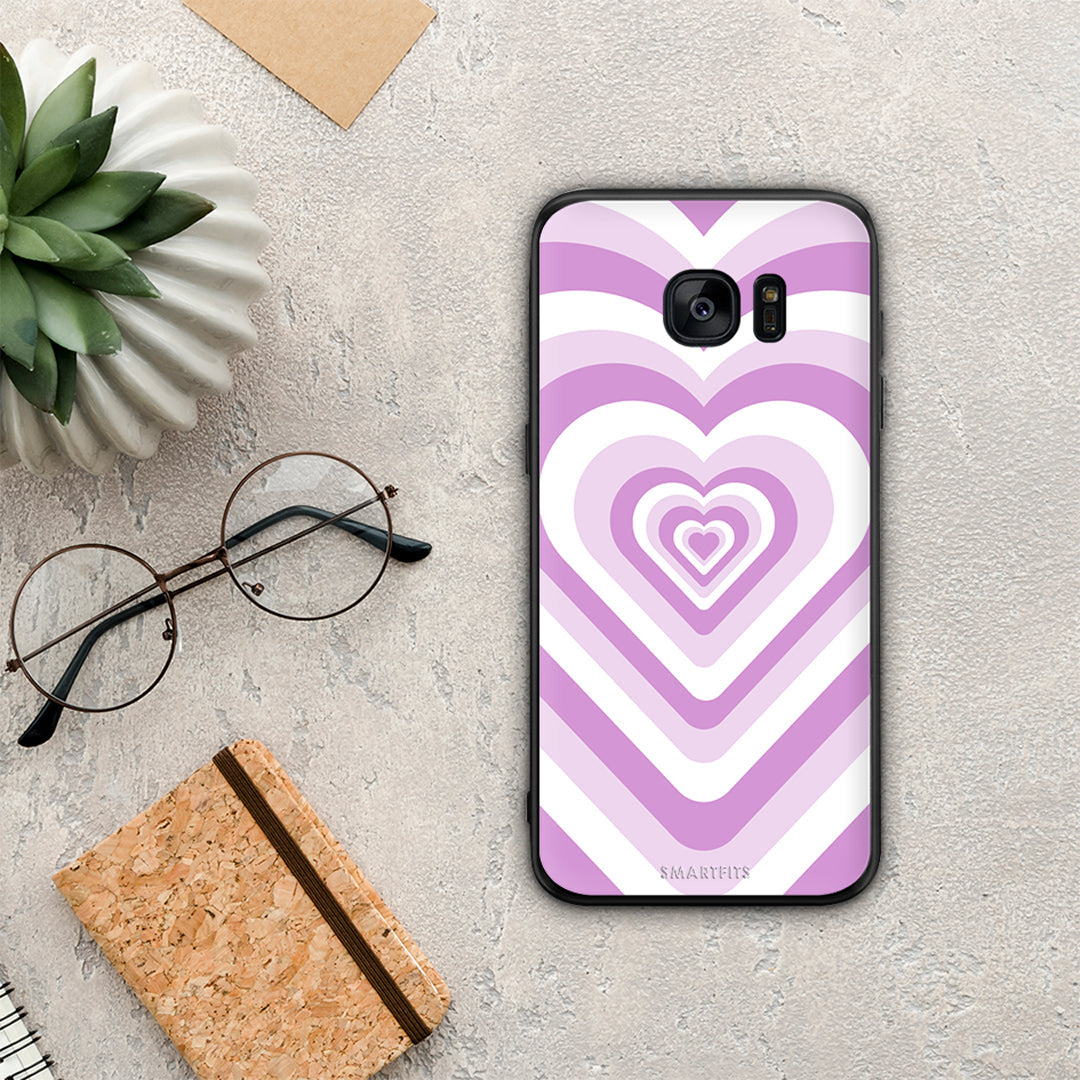 Lilac Hearts - Samsung Galaxy S7