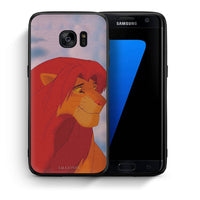 Thumbnail for Θήκη Αγίου Βαλεντίνου Samsung S7 Edge Lion Love 1 από τη Smartfits με σχέδιο στο πίσω μέρος και μαύρο περίβλημα | Samsung S7 Edge Lion Love 1 case with colorful back and black bezels