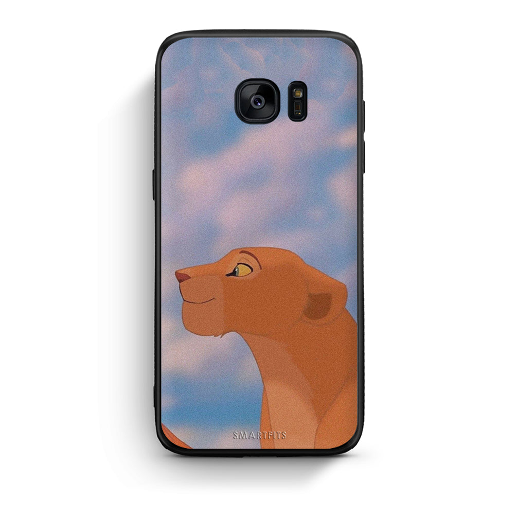 samsung s7 Lion Love 2 Θήκη Αγίου Βαλεντίνου από τη Smartfits με σχέδιο στο πίσω μέρος και μαύρο περίβλημα | Smartphone case with colorful back and black bezels by Smartfits