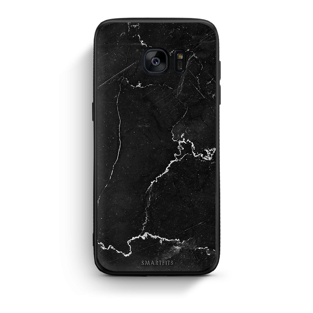 samsung s7 edge Marble Black θήκη από τη Smartfits με σχέδιο στο πίσω μέρος και μαύρο περίβλημα | Smartphone case with colorful back and black bezels by Smartfits