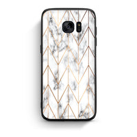 Thumbnail for 44 - samsung galaxy s7 edge Gold Geometric Marble case, cover, bumper