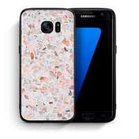 Thumbnail for Θήκη Samsung S7 Edge Marble Terrazzo από τη Smartfits με σχέδιο στο πίσω μέρος και μαύρο περίβλημα | Samsung S7 Edge Marble Terrazzo case with colorful back and black bezels