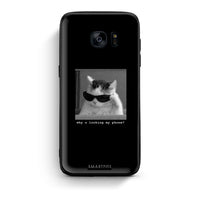 Thumbnail for samsung s7 Meme Cat θήκη από τη Smartfits με σχέδιο στο πίσω μέρος και μαύρο περίβλημα | Smartphone case with colorful back and black bezels by Smartfits