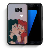 Thumbnail for Θήκη Αγίου Βαλεντίνου Samsung S7 Mermaid Love από τη Smartfits με σχέδιο στο πίσω μέρος και μαύρο περίβλημα | Samsung S7 Mermaid Love case with colorful back and black bezels