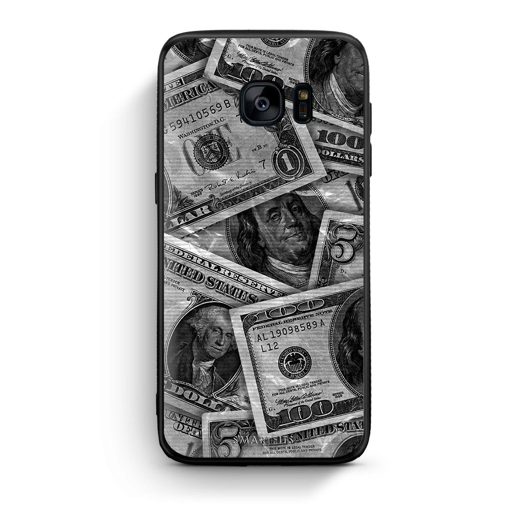 samsung s7 Money Dollars θήκη από τη Smartfits με σχέδιο στο πίσω μέρος και μαύρο περίβλημα | Smartphone case with colorful back and black bezels by Smartfits