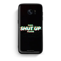 Thumbnail for samsung s7 OMG ShutUp θήκη από τη Smartfits με σχέδιο στο πίσω μέρος και μαύρο περίβλημα | Smartphone case with colorful back and black bezels by Smartfits