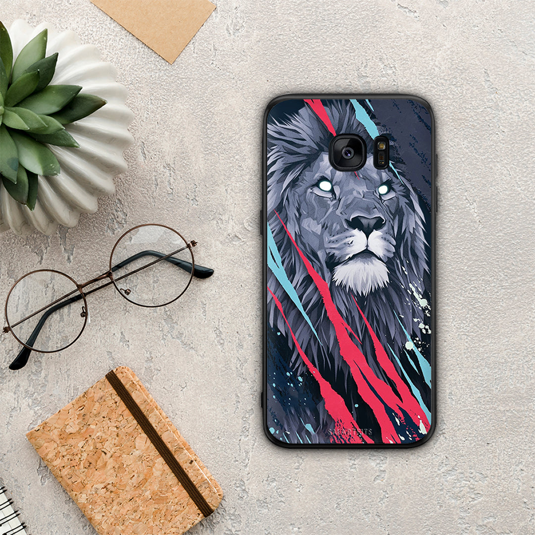 PopArt Lion Designer - Samsung Galaxy S7 Edge case